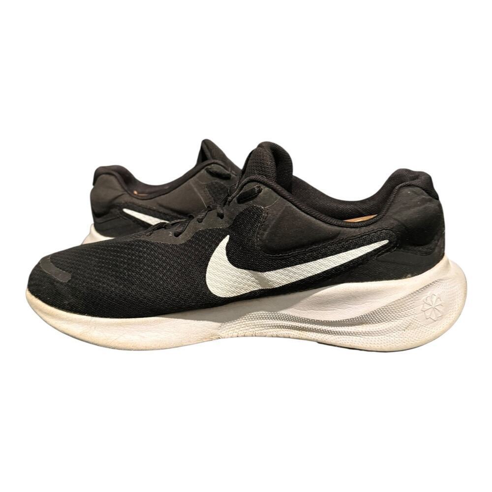 Nike Revolution 7 Men’s size 9 Wide Black White Mesh Running Sneakers - Picture 7 of 9